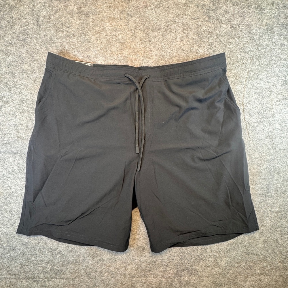 Kirkland Signature Mens Black Swim Shorts XXL Recycled Stretch Trunks 7771397